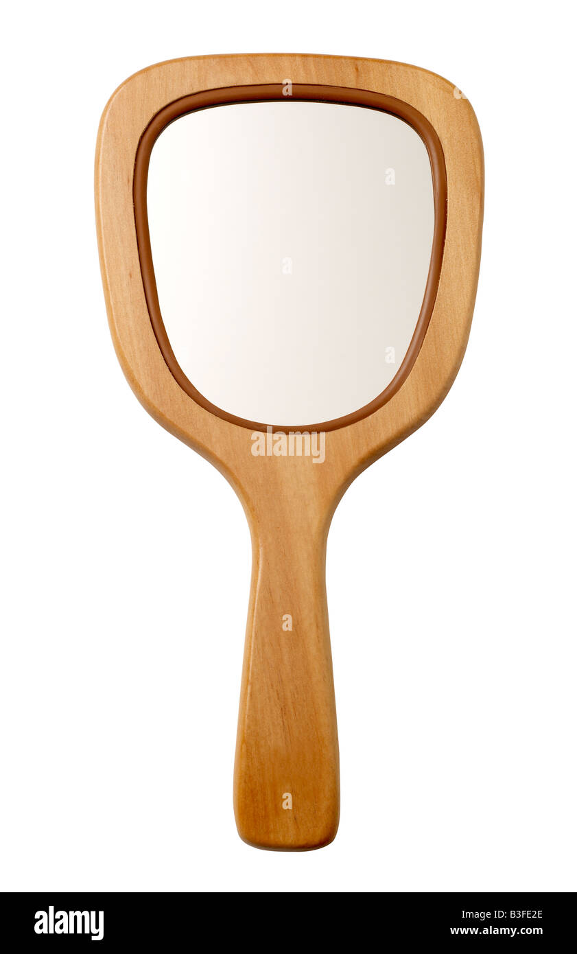 Hand held mirror white background Cut Out Stock Images & Pictures Alamy