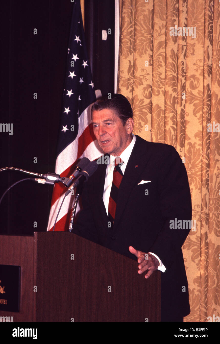 Ronald Reagan campaigning in San Francisco California in 1976 Stock Photo