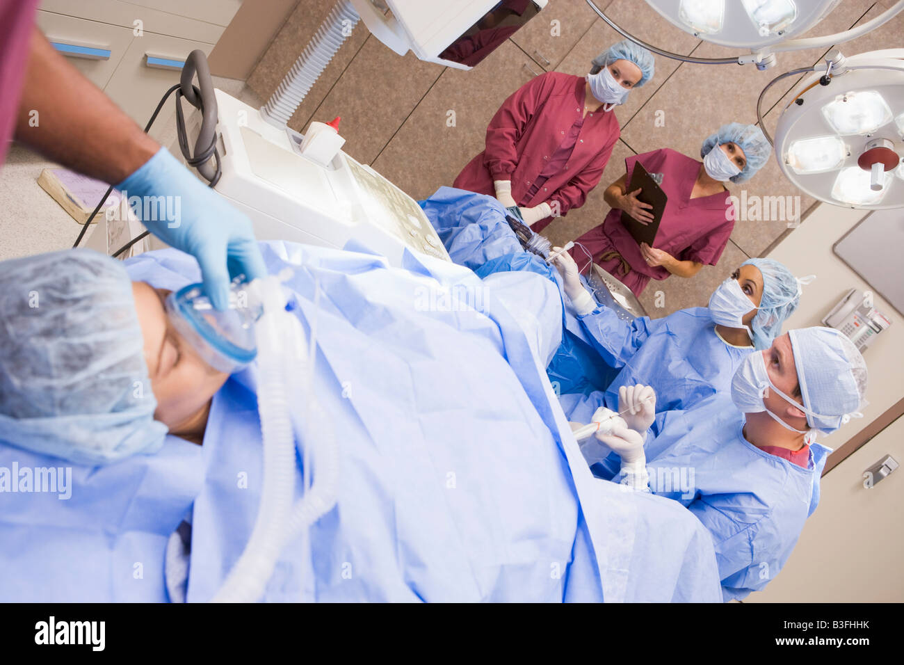 Patient undergoing egg retrieval procedure Stock Photo Alamy
