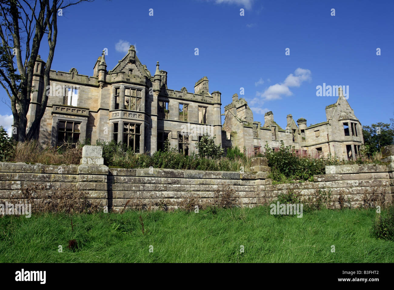 Ruins of Ury House near Stonehaven in Aberdeenshire, Scotland, UK, which is the proposed site