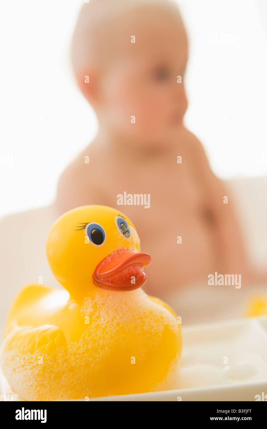 Baby in bubble bath Stock Photo Alamy