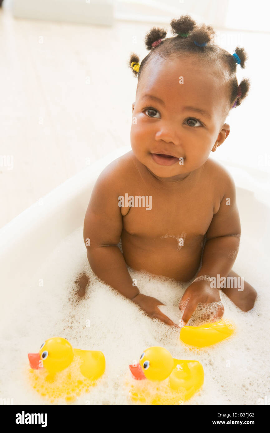 Baby in bubble bath Stock Photo 19398178 Alamy