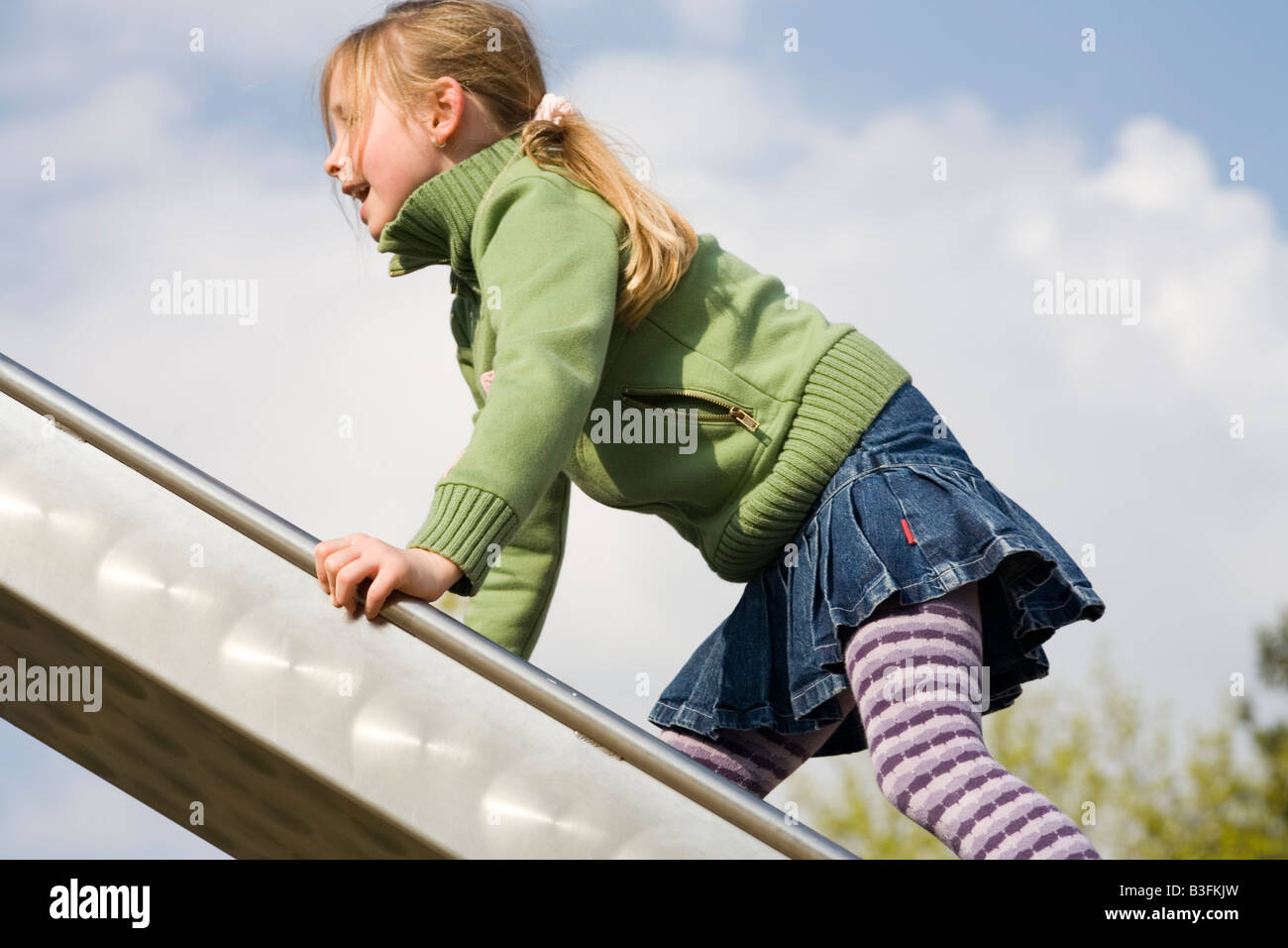 girl on the playground Stock Photo