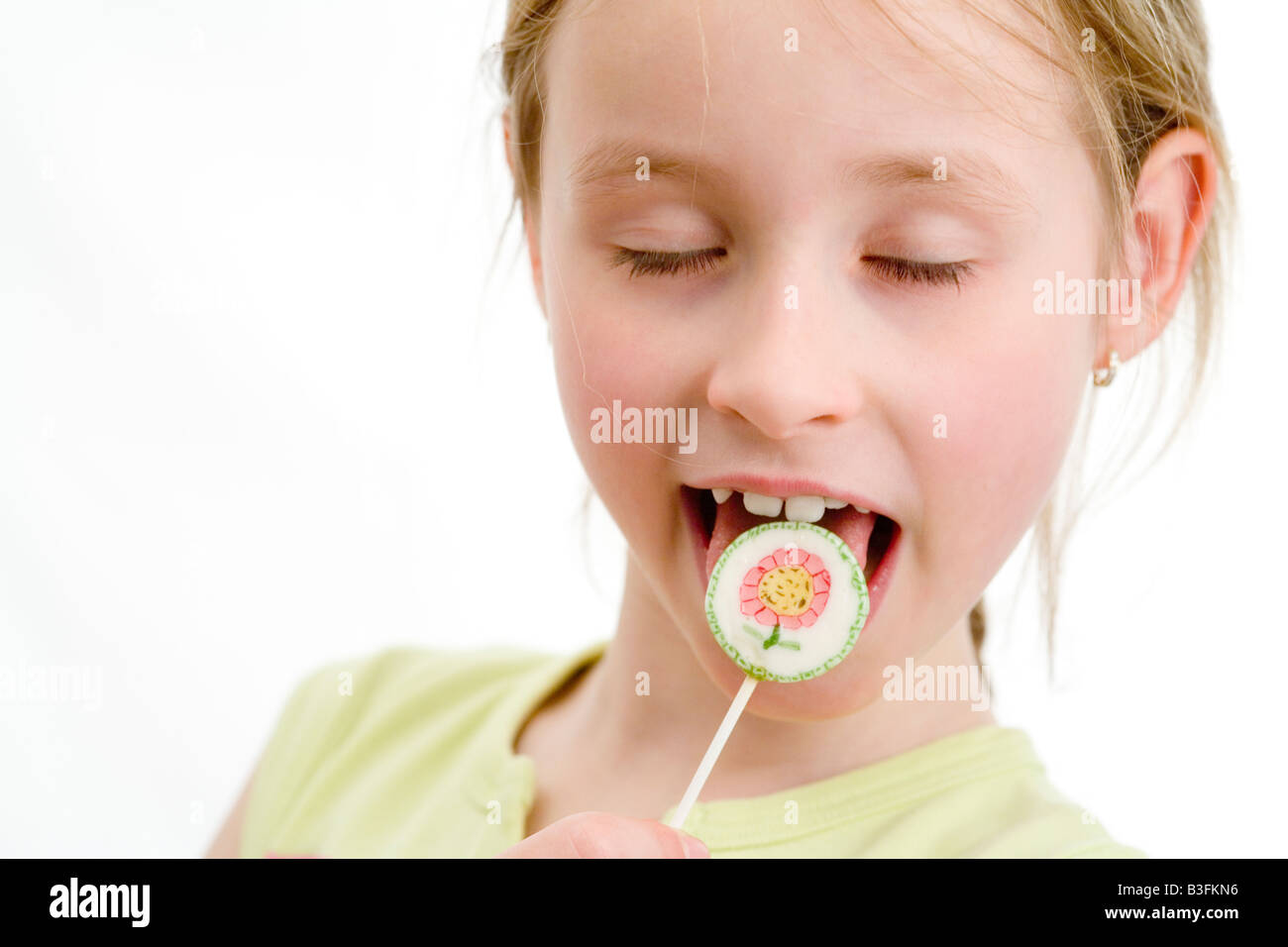 girl with lollipop Stock Photo