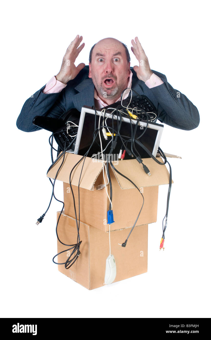 Downsizing to a smaller office Not enough room Stock Photo Alamy