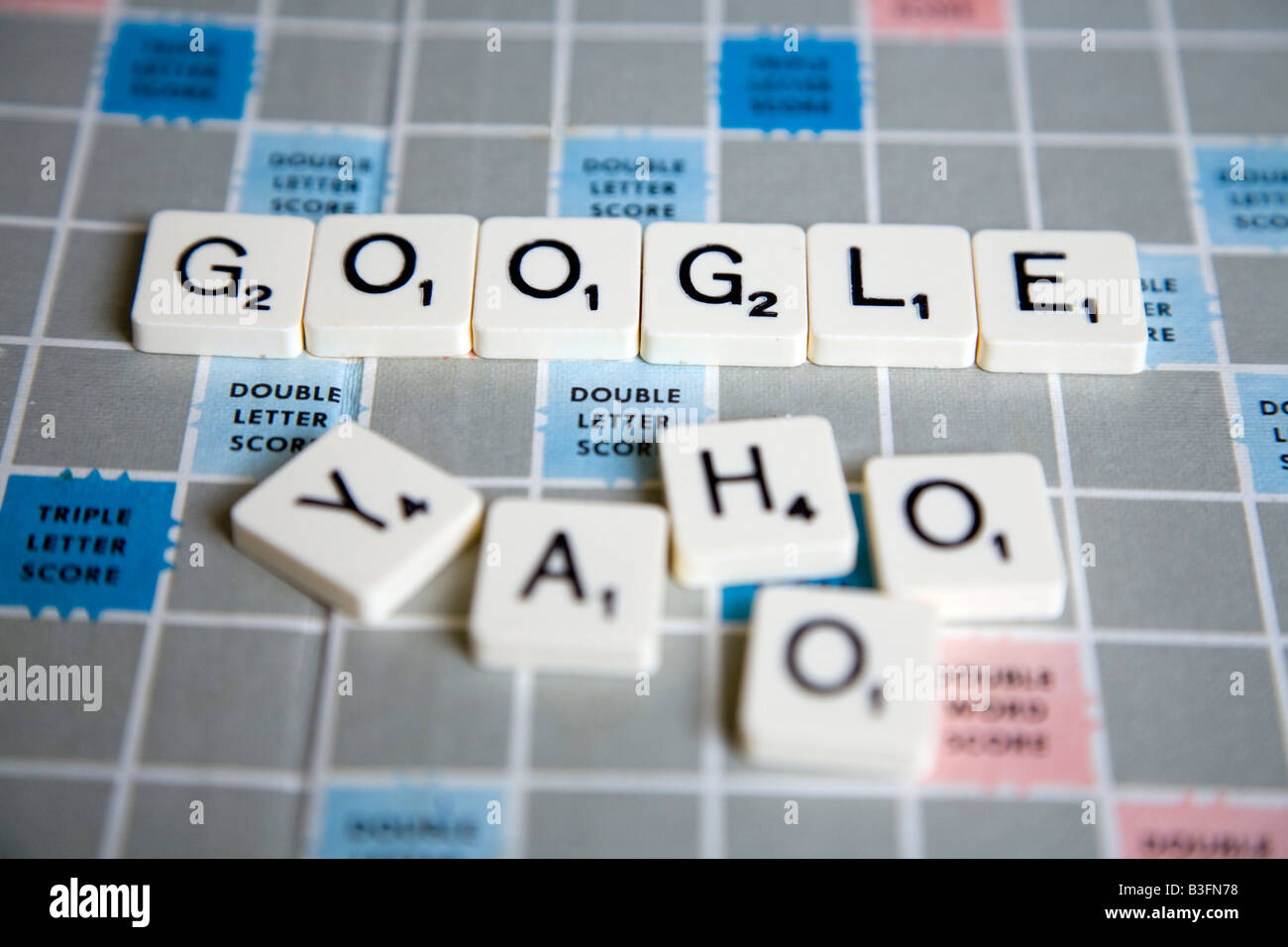 Letters on a Scrabble board spell out the name of the giants