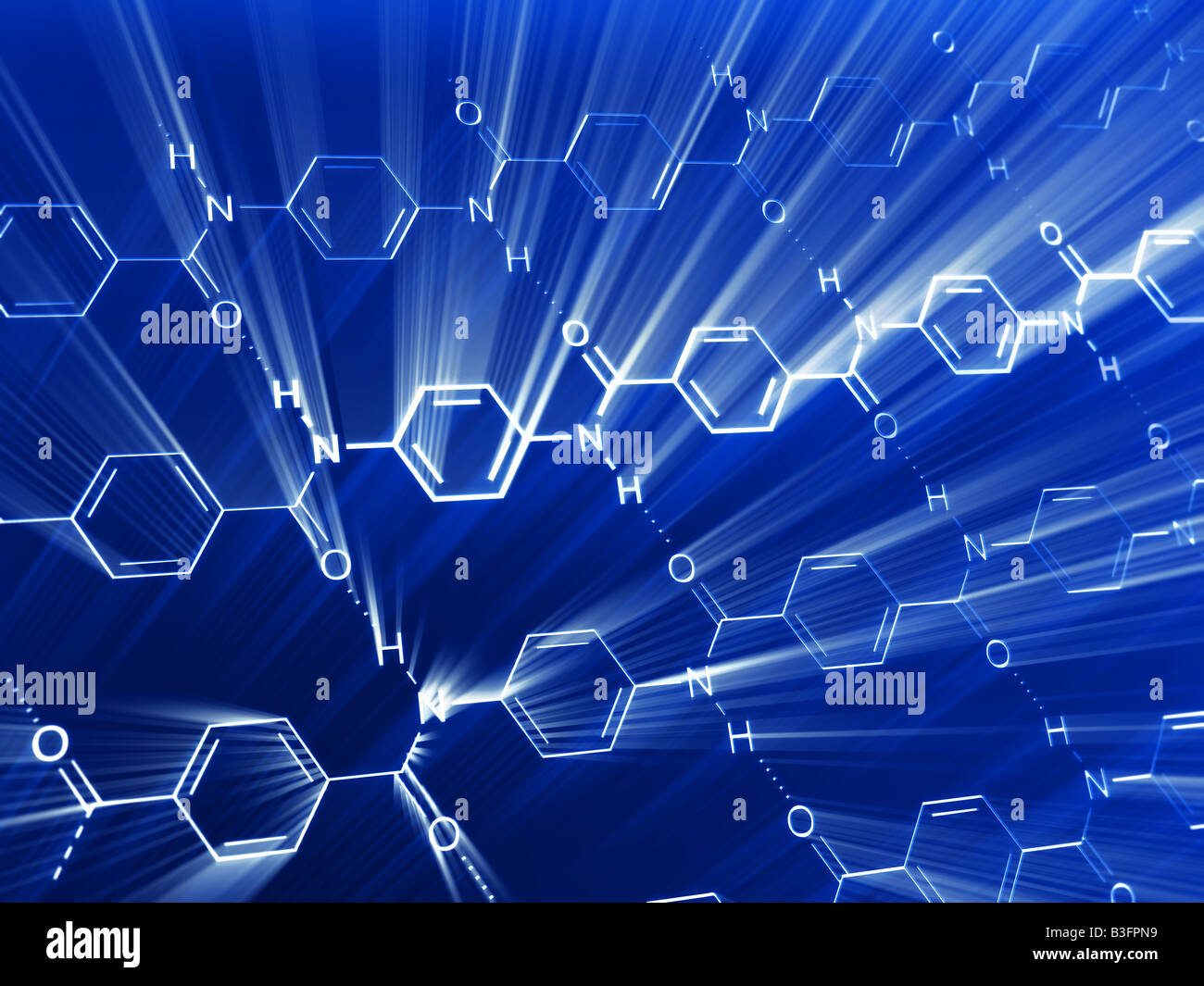 blue chemical background Stock Photo