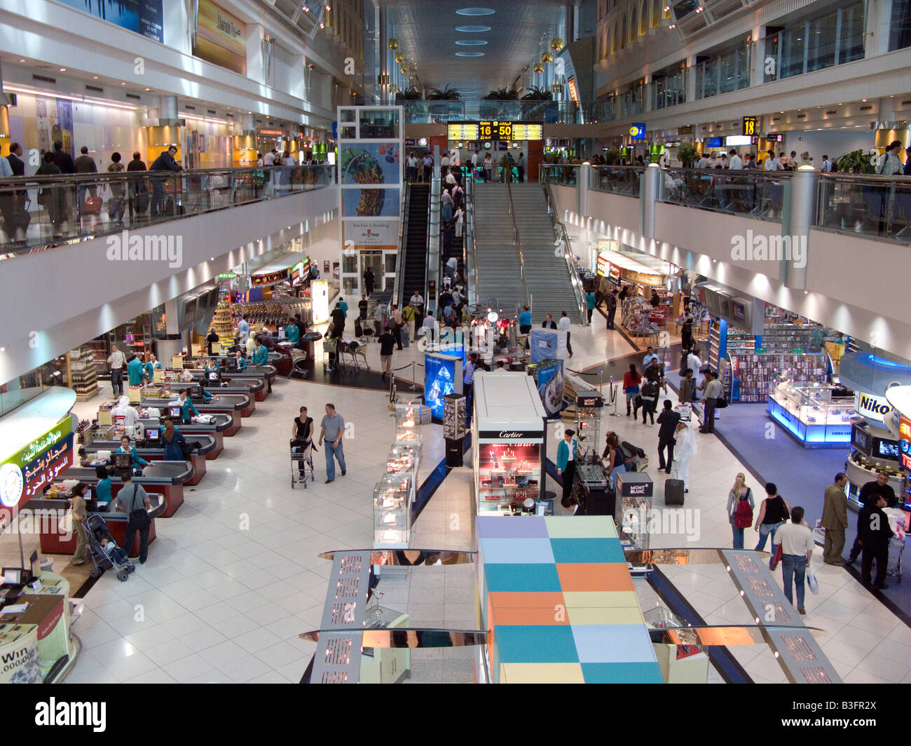 Inside Dubai International Airport Dubai UAE Middle East Stock Photo