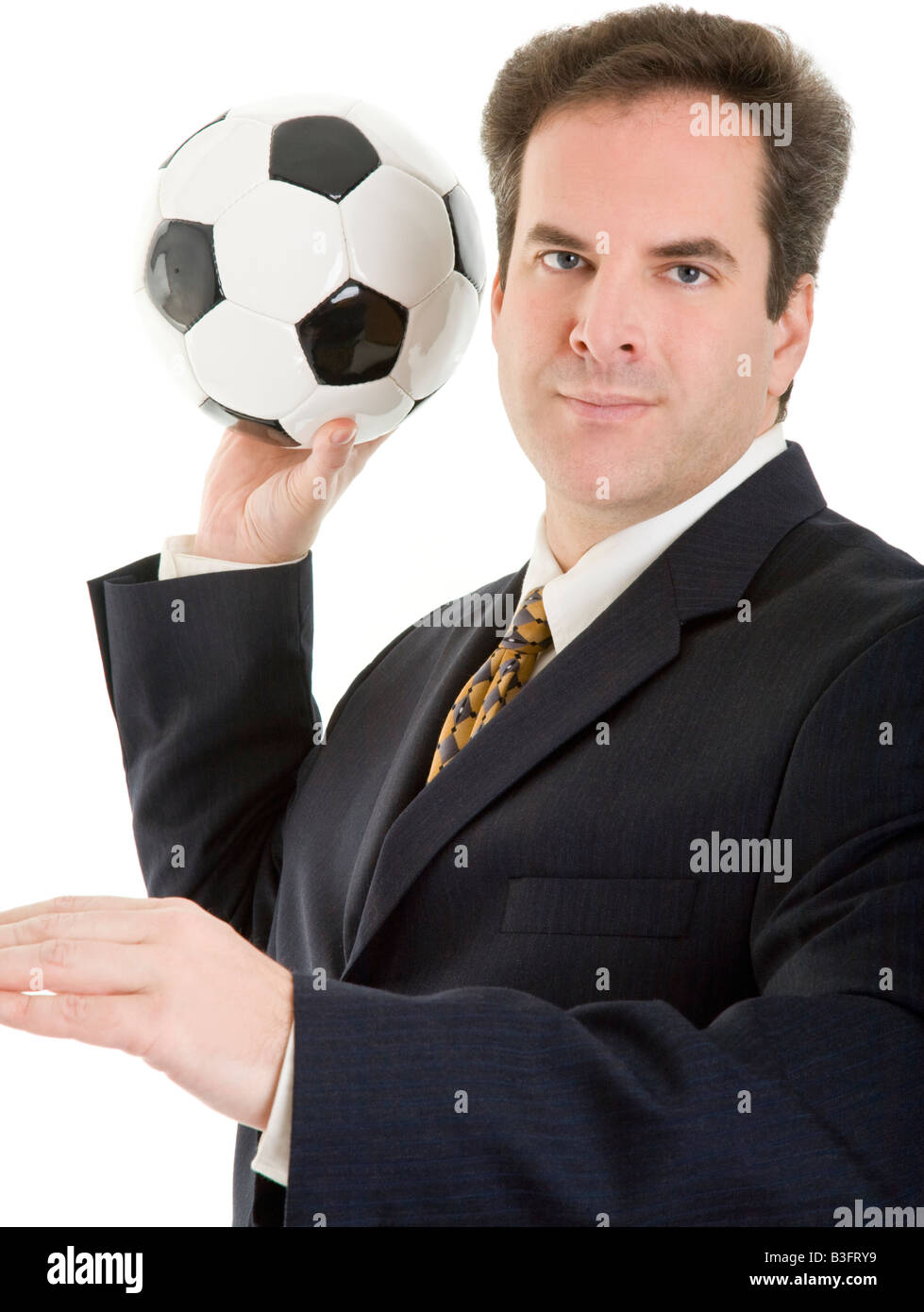 manager throws football Stock Photo Alamy