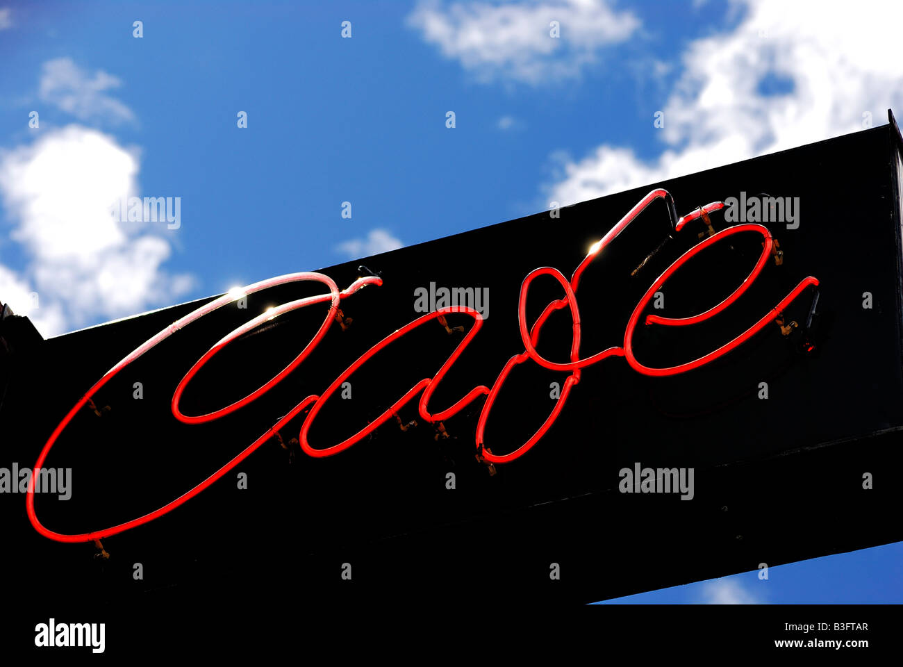 neon ligth on a cafe Queenstown new zealand Stock Photo Alamy