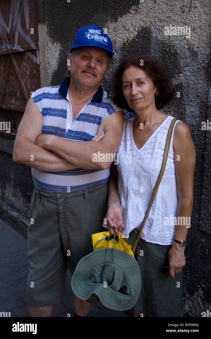 Portrait of a man and woman in Zielona Gora Poland Stock Photo