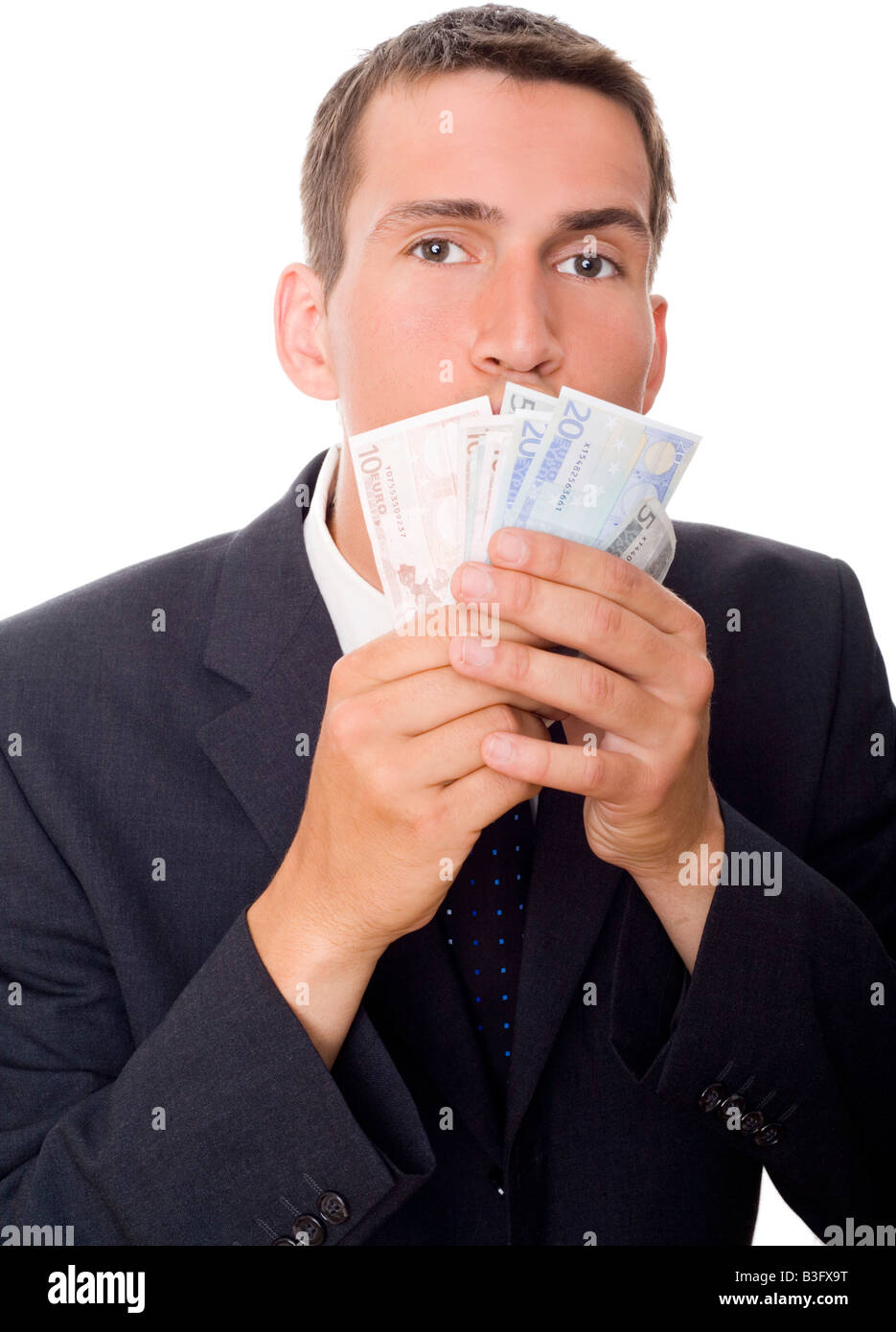 man kissing money Stock Photo Alamy