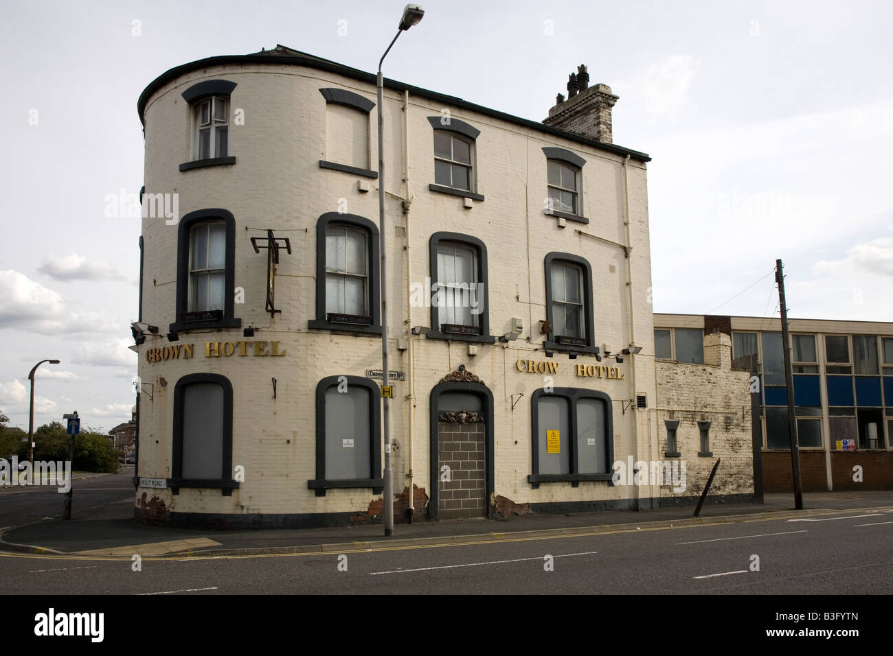 Derelict old building in Leeds City Center, West Yorkshire UK 2008