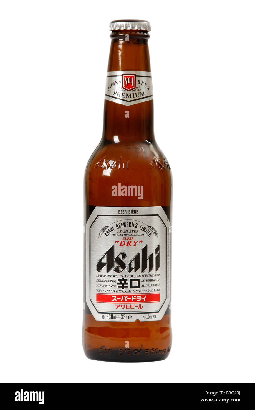 Asahi beer bottle Stock Photo Alamy