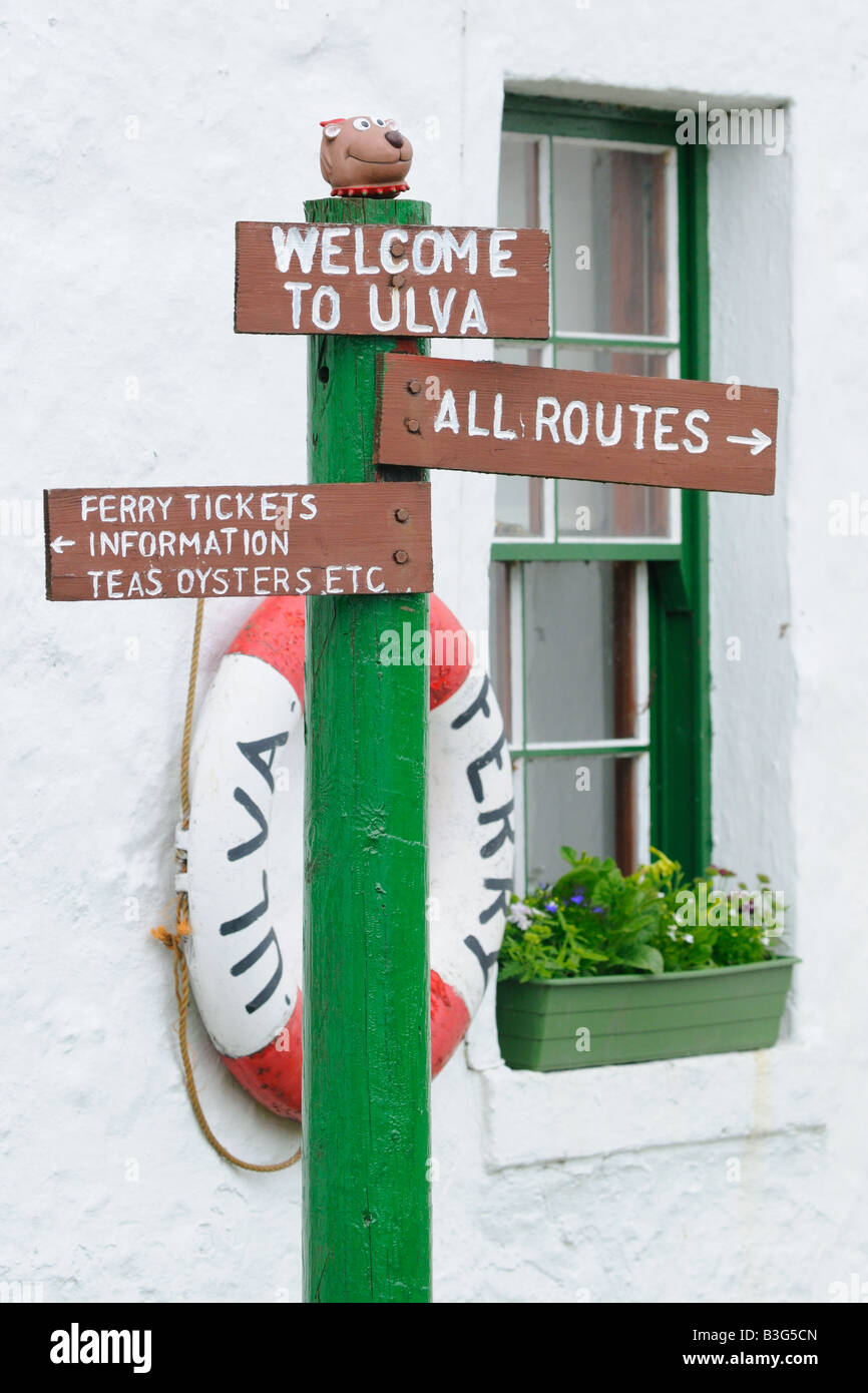 Welcome to Ulva sign Stock Photo