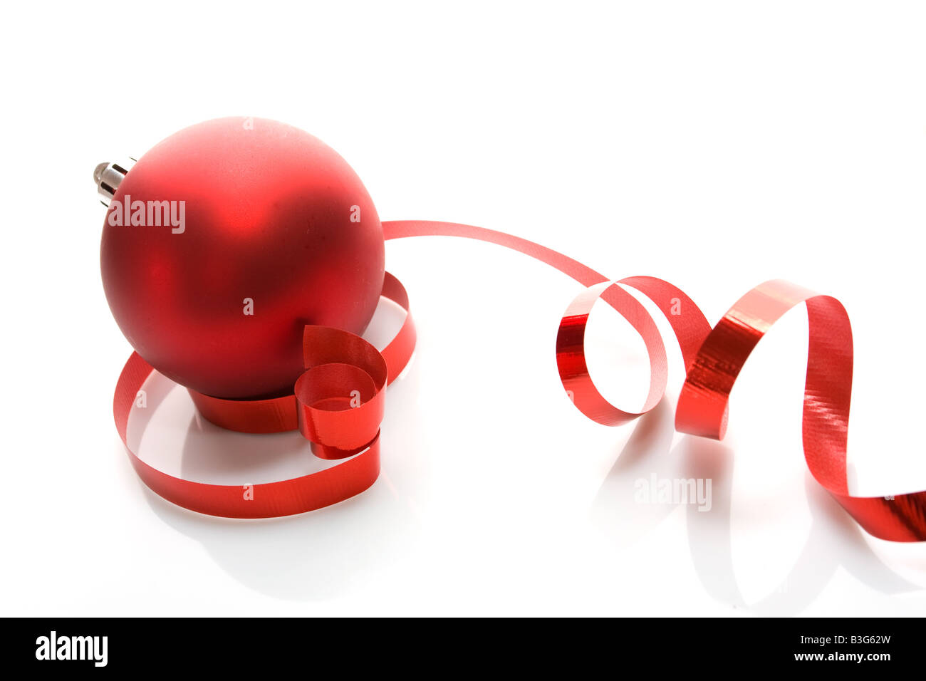 Red ball Christmas decoration Stock Photo Alamy