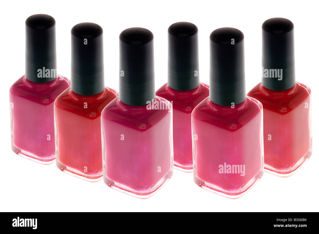 Many bottles of red nail polish Stock Photo Alamy
