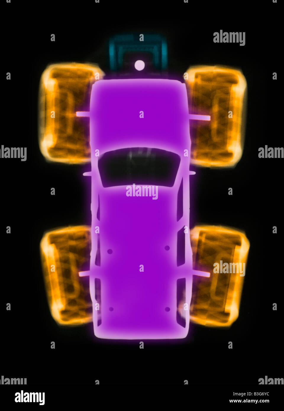 colorized x ray of a toy truck Stock Photo Alamy