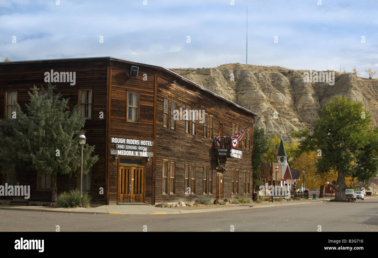 Historic Rough Riders Hotel and Dining Room is a landmark in Medora