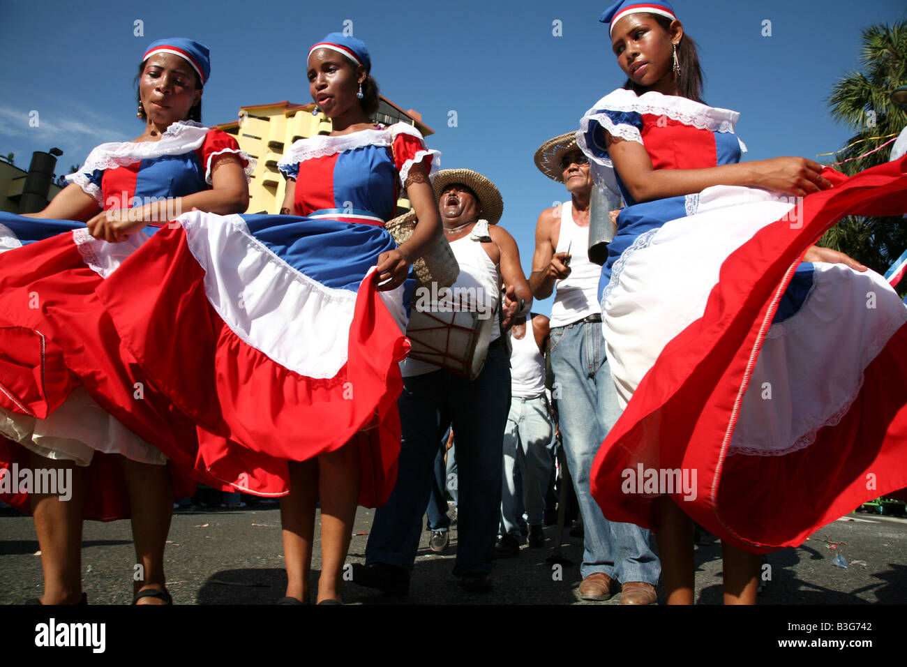 Carnival participants performing during Santo Domingo Carnival