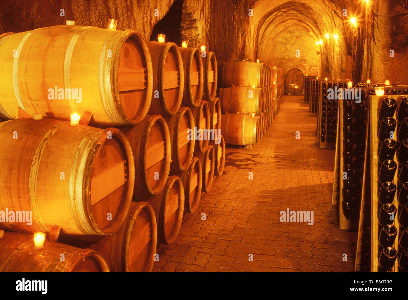 champagne caves S Anderson Winery Napa Valley California Stock Photo