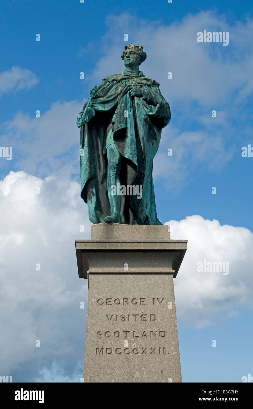 George 4th Bronze Statue in George Street Edinburgh Scotland's Capital City Stock Photo