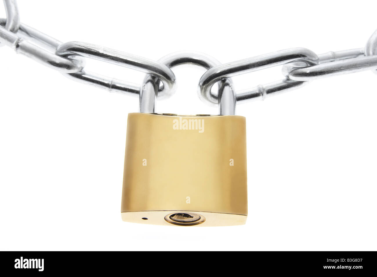 Padlock with Chain Stock Photo - Alamy