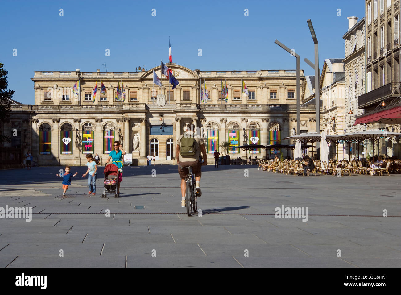 town city hall Bordeaux France townhall cityhall Stock Photo