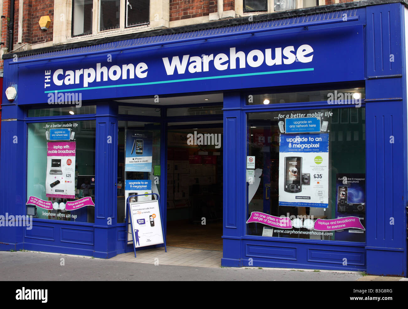 The Carphone Warehouse retail outlet, High Street, Lincoln, England, U.K. Stock Photo
