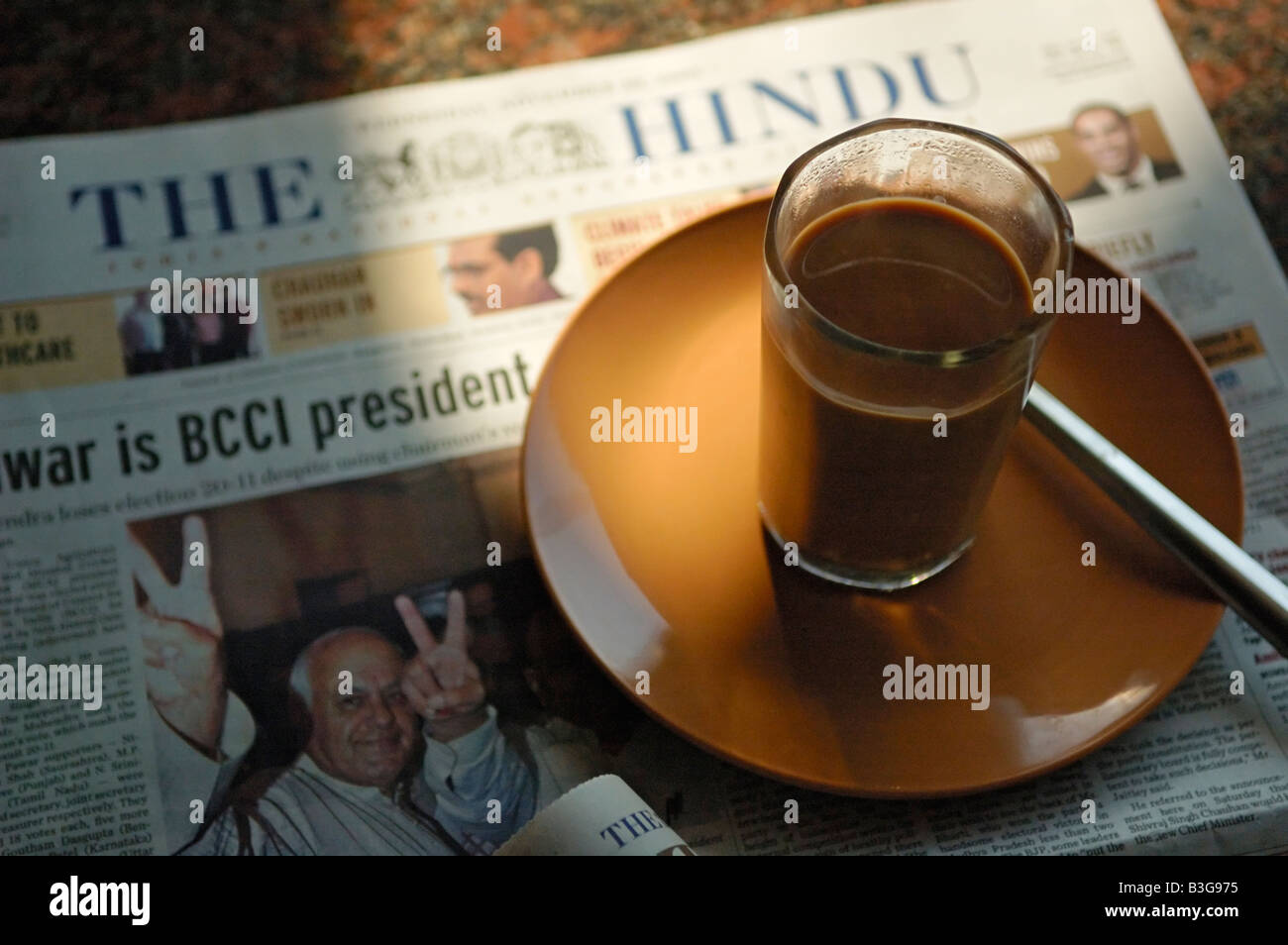 Masala Tee And The Hindu Newspaper In Welcome Restaurant Hampi 