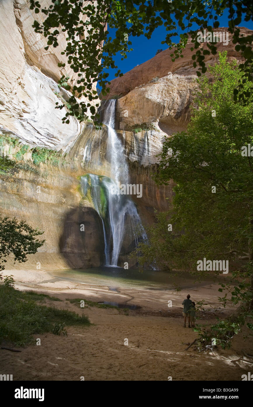 Escalante Utah Lower Calf Creek Falls a 126 foot waterfalls in Grand