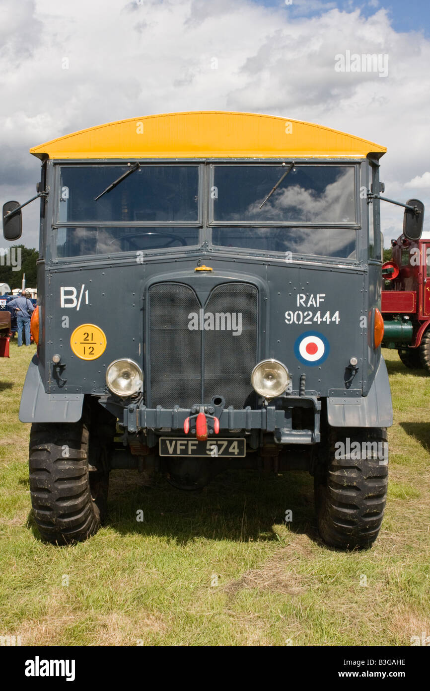 Front view of 1942 WW2 AEC matador lorry in RAF livery Stock Photo