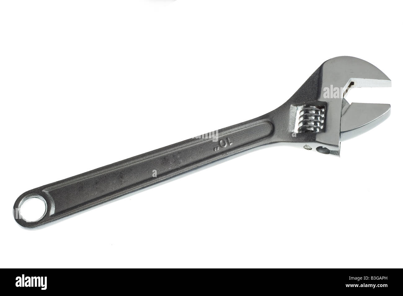 Adjustable screw wrench over white background Stock Photo Alamy
