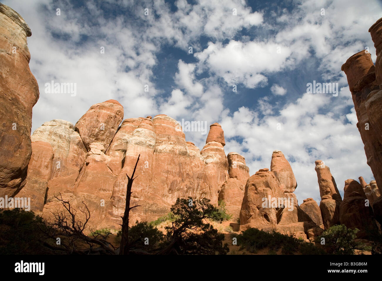Moab Utah The maze like Fiery Furnace section of Arches National Park Stock Photo