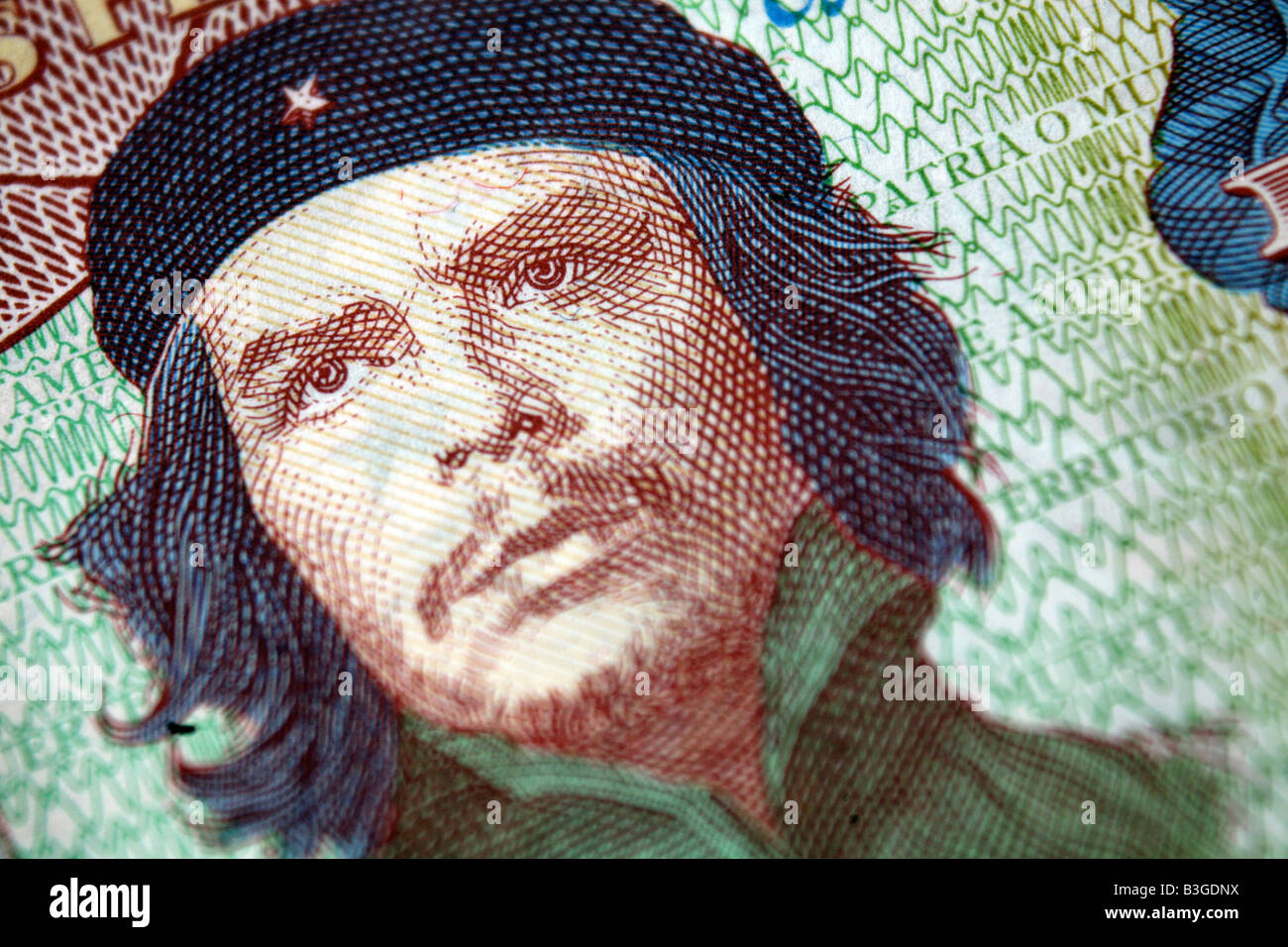 Che Guevara on a Cuban banknote Stock Photo