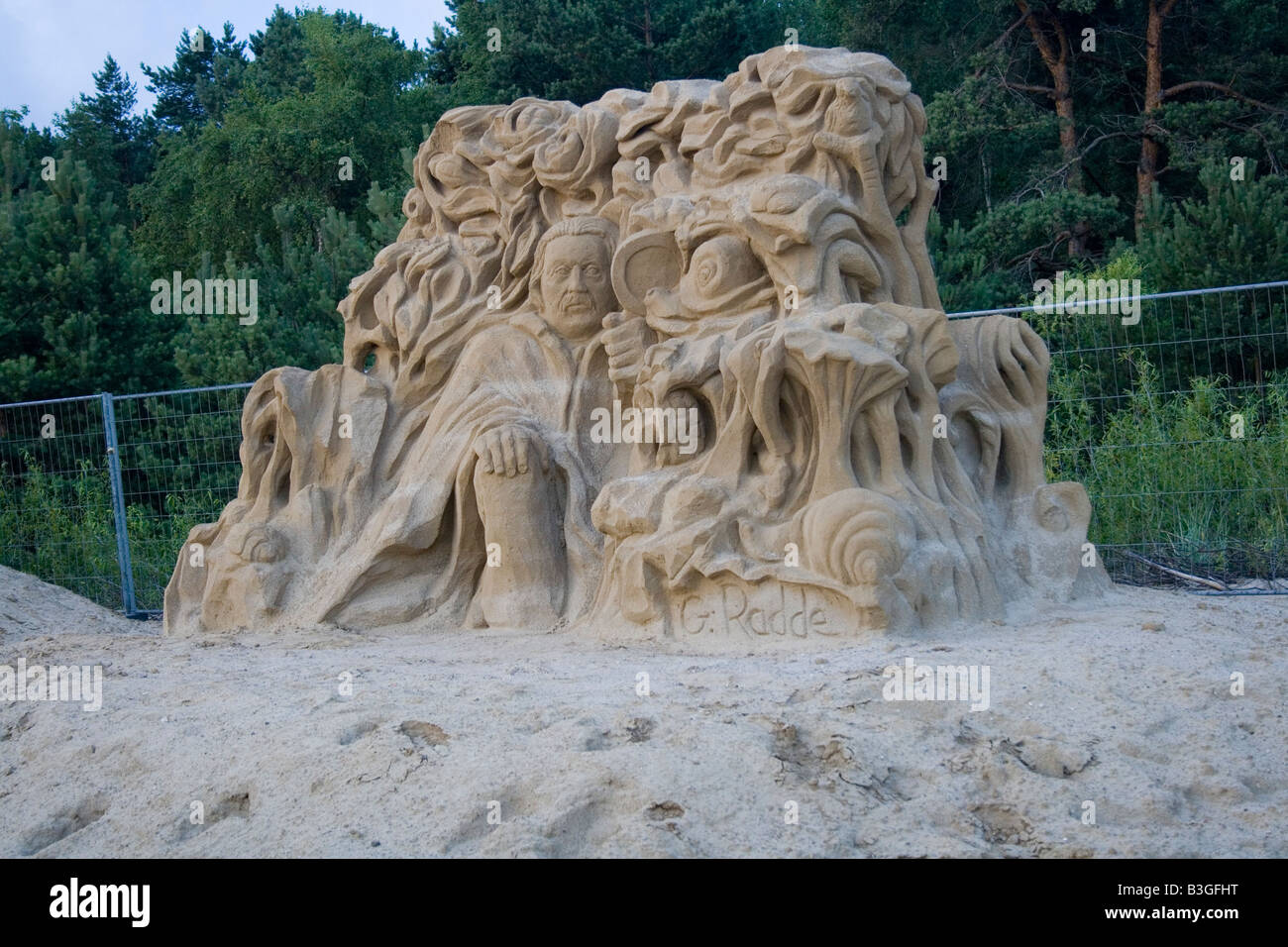 The sand sculpture we can see Gustav Radde 18311903 Stock Photo Alamy