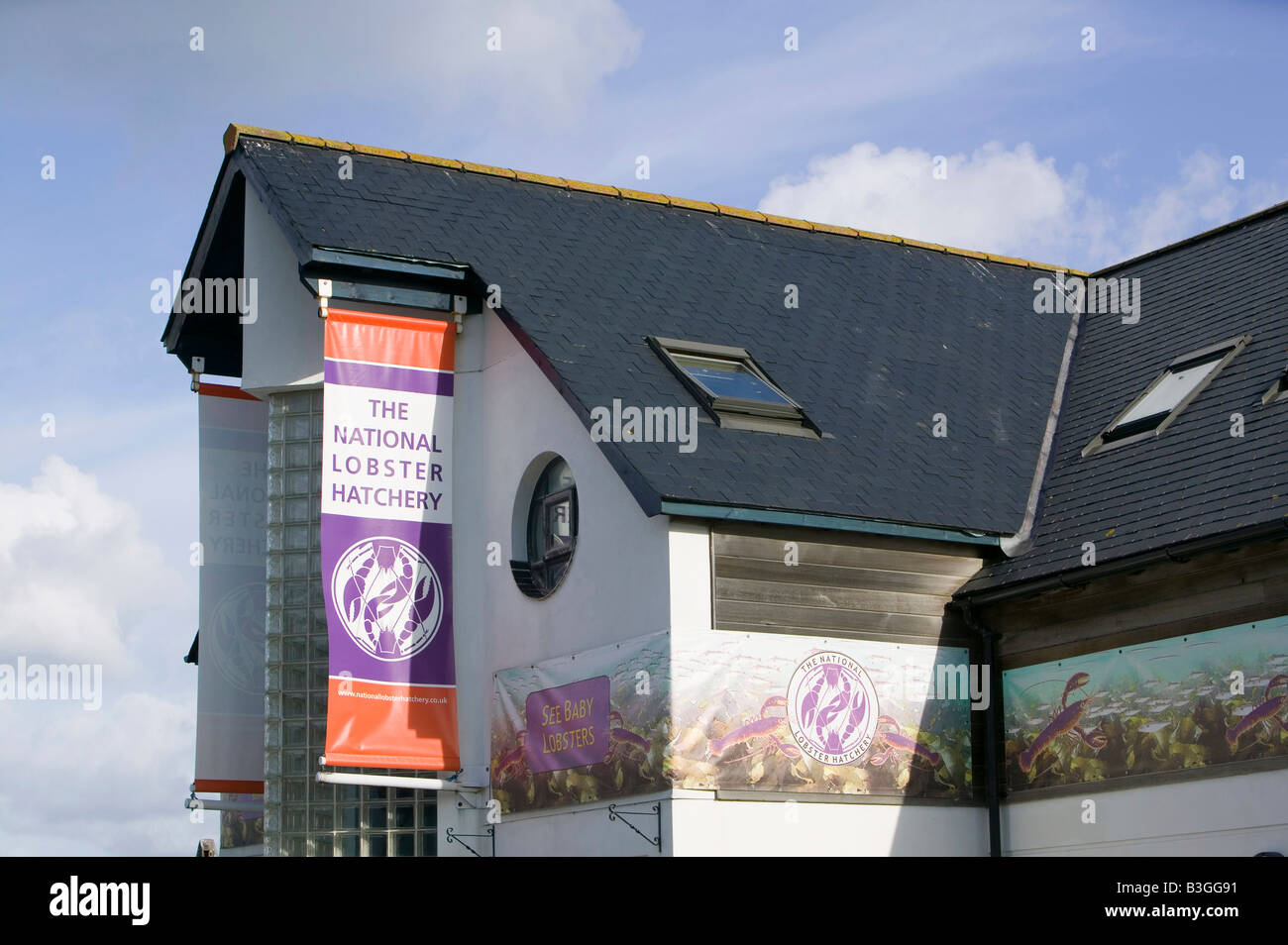The National Lobster Hatchery at Padstow Harbour Cornwall UK Stock