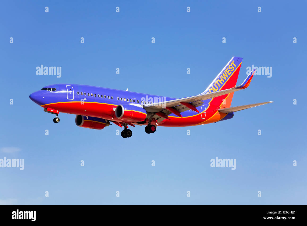 A Southwest airlines Boeing B737 Stock Photo