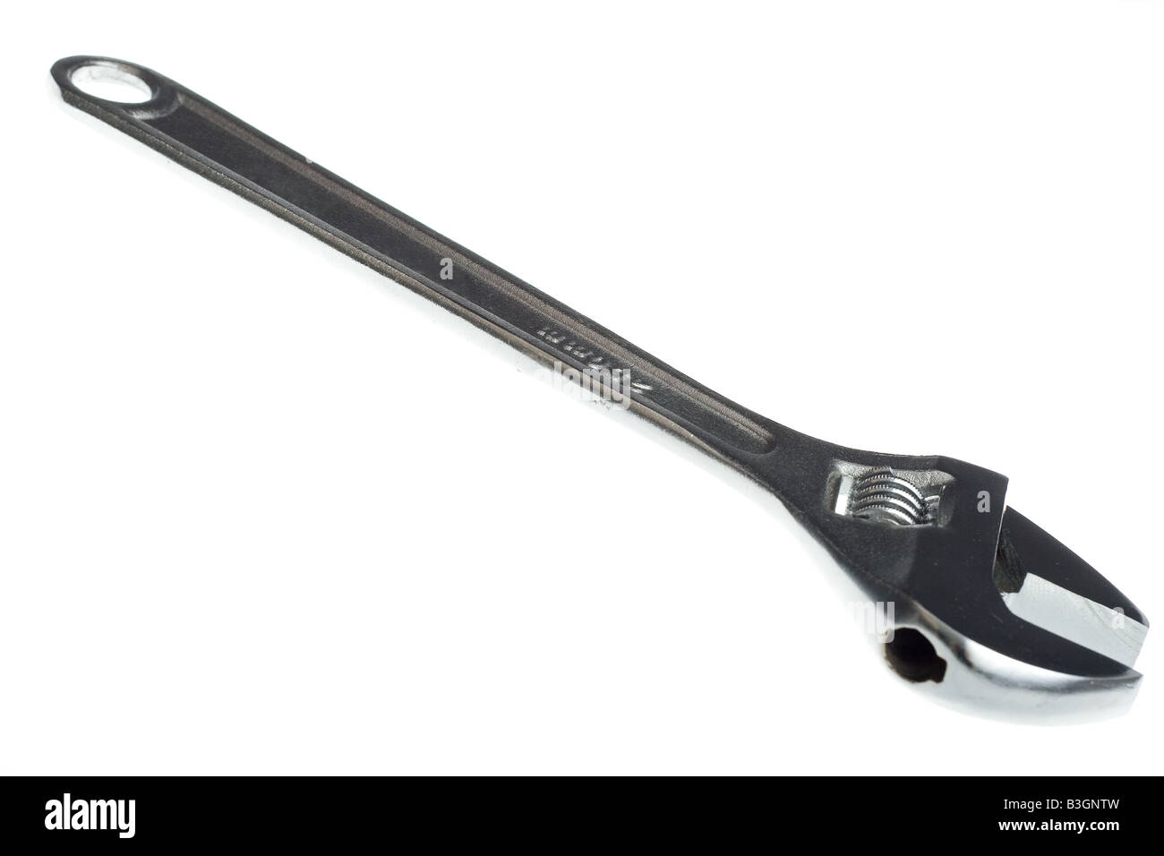 Adjustable screw wrench over white background Stock Photo Alamy