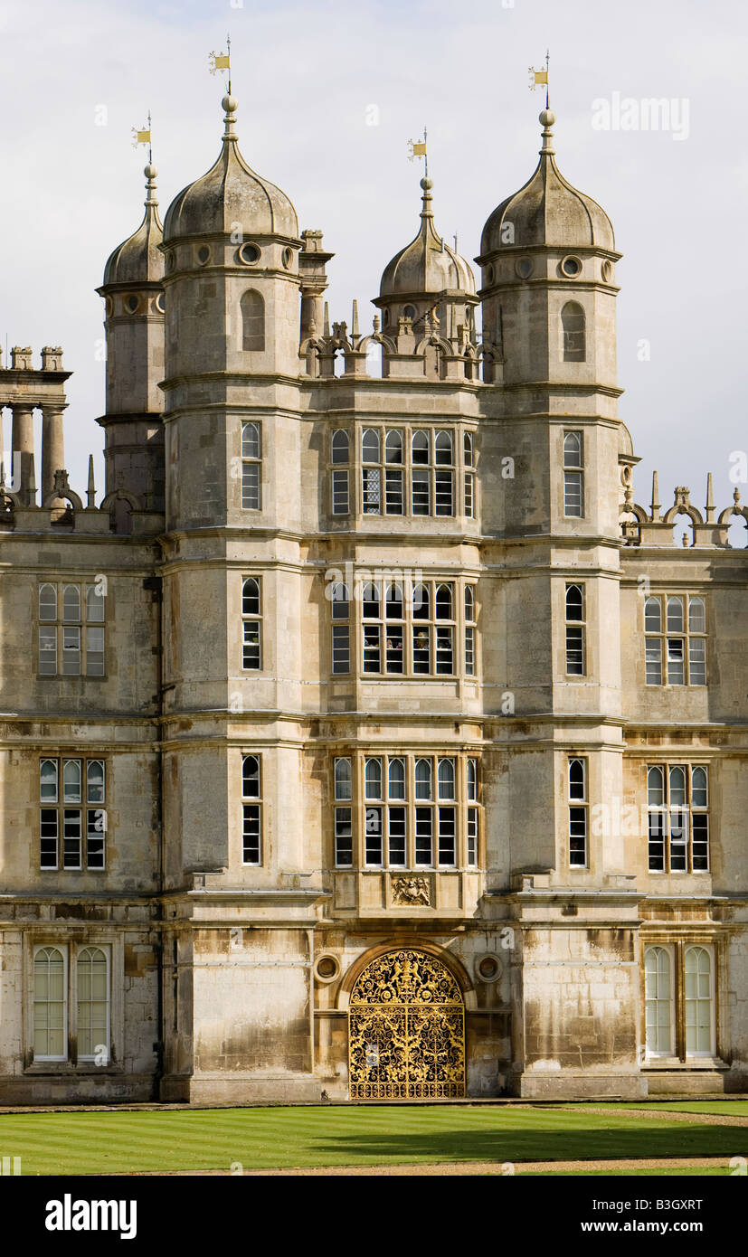 Burghley House near Stamford in Lincolnshire UK is home to the Burghley Horse Trials Stock Photo