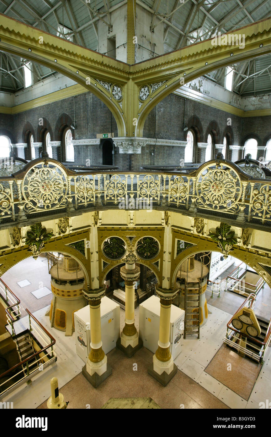 Interior of the old Abbey Mills Pumping Station Stock Photo Alamy