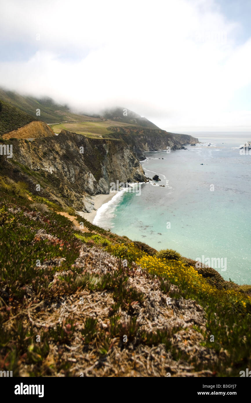 Along the Pacific Coast Highway PCH Big Sur CA USA Stock Photo - Alamy