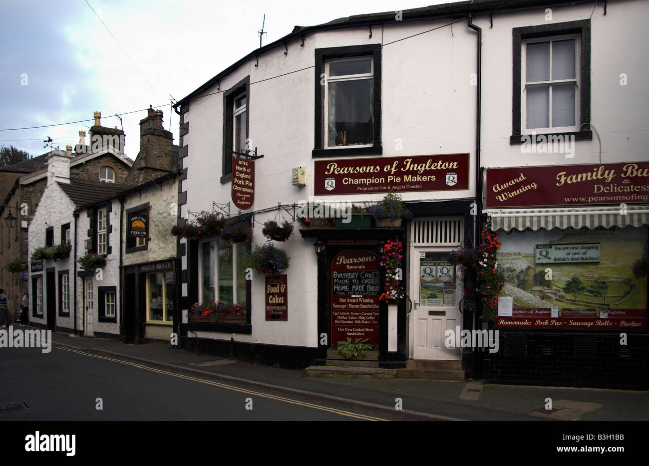 Local shops, Ingleton village, Yorkshire Dales, UK Stock Photo