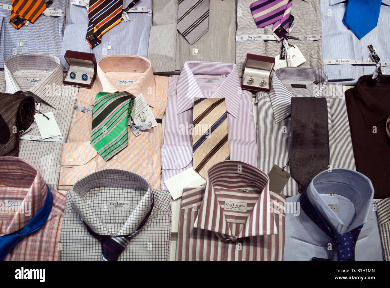 Italian designed shirts and ties from the atelier of Guy Laroche Stock  Photo - Alamy