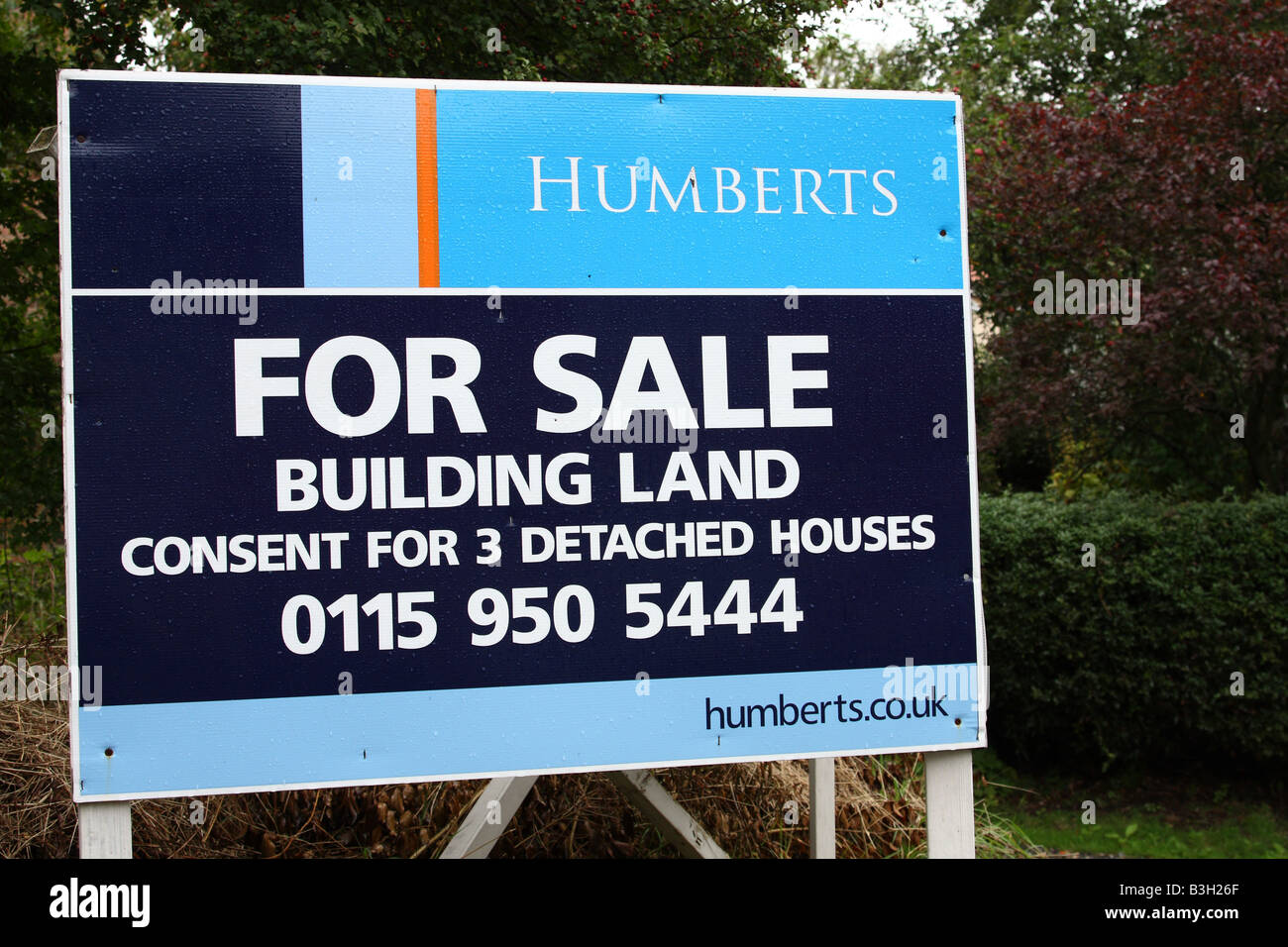 Land for sale with planning permission hires stock photography and