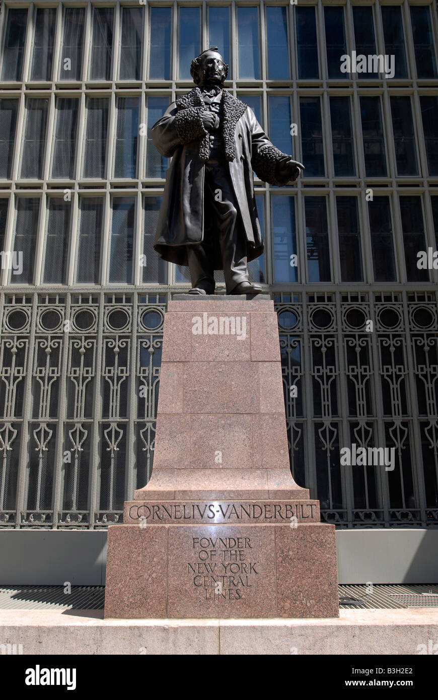 Statue of Cornelius Vanderbilt the founder of the the New York Central