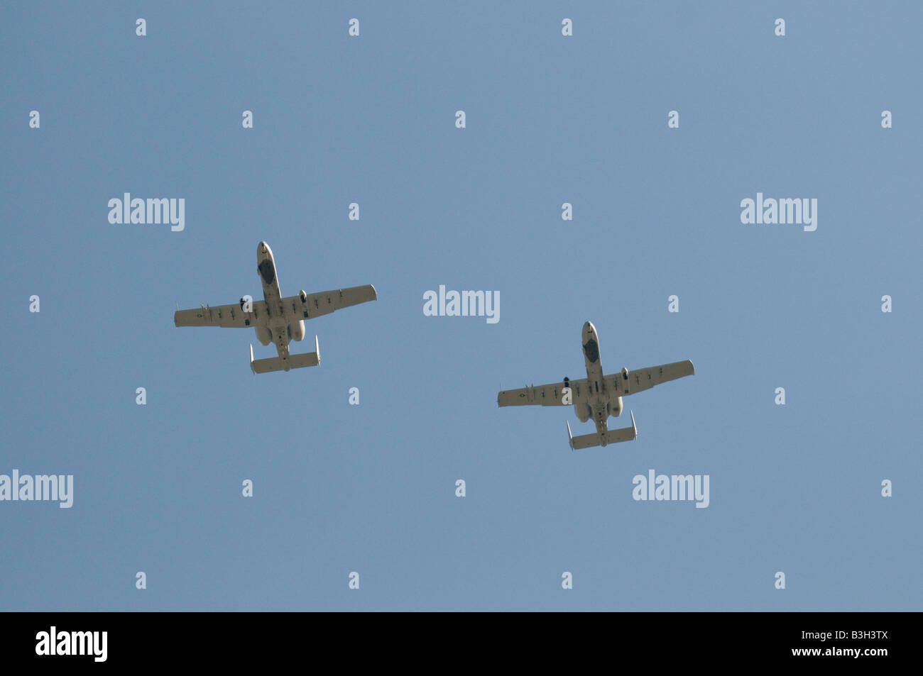 Idaho Boise Military Army National Guard Wart Hog fighter planes making a fly over Stock Photo