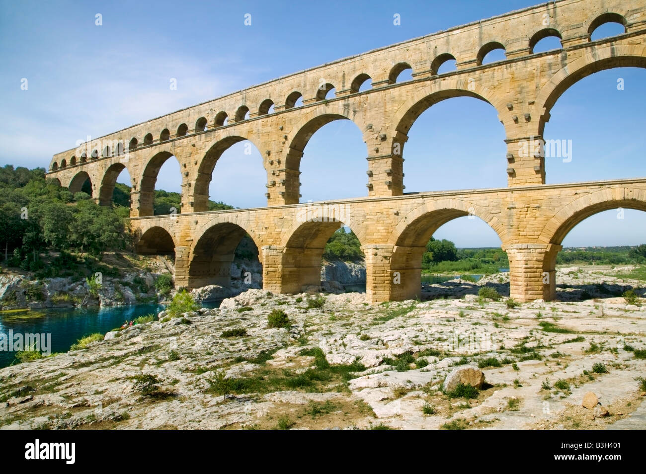 Pont du Gard Stock Photo