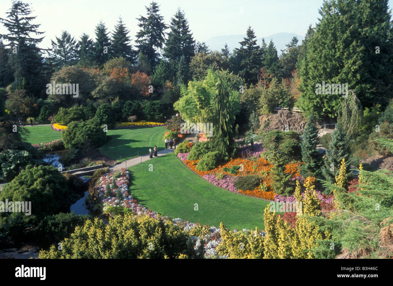 Quarry Gardens in Queen Elizabeth Park, Vancouver, Canada Stock Photo