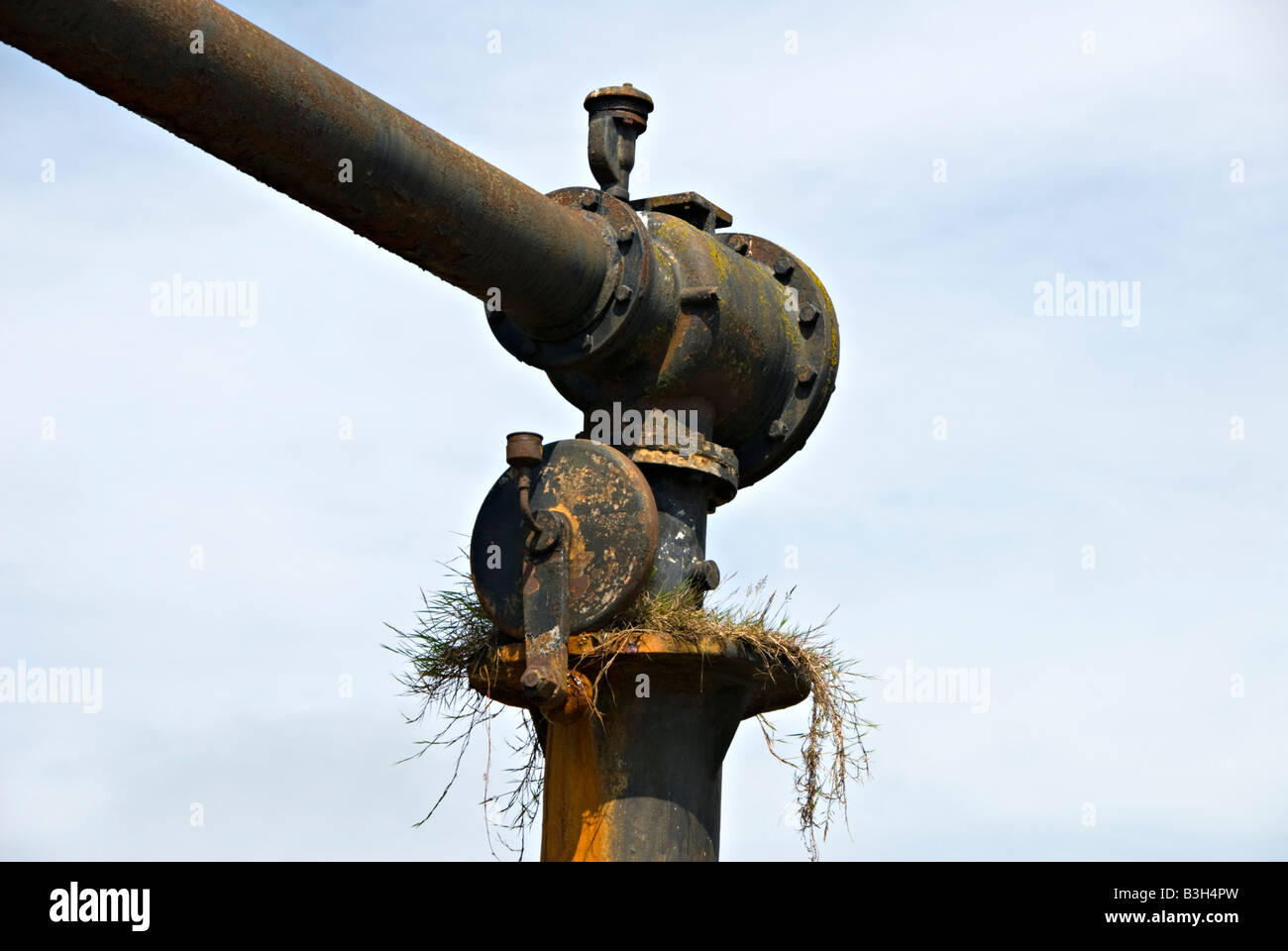 Neglected Water Column at Carnforth, Cumbria. Stock Photo